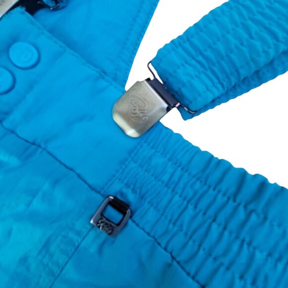 Roffe Mens Vertical Ski Pants M Removable Bib Blue Nylon Aprés Mens Verticle 34 - Picture 11 of 16